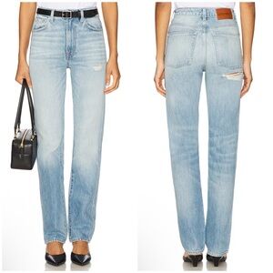 GRLFRND Sara Super High Rise Straight Jeans in La Brea Ave Size 30